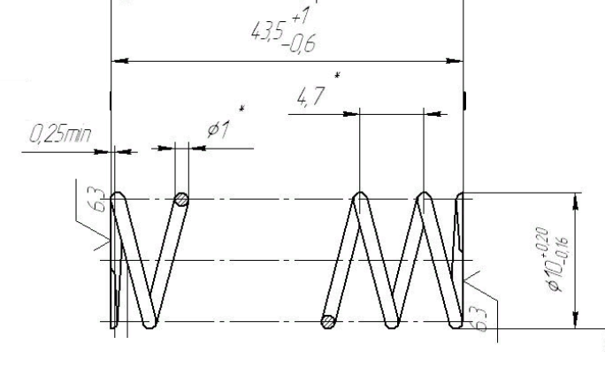 Пружина ГПРУ7-01.01-205 пружины сжатия гпру7-01.01-205 в интернет-магазине НМК